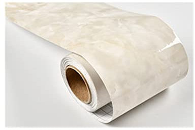 Selbstklebend Tapetenbordüre Marmor-Taille Linie Tapete Selbstklebende praktische Wohnzimmer Badezimmer Spiegelmöbel Wasserdichte Taille Baseboard Aufkleber für Wohnzimmer Badezimmer Küche Fliesen ( C