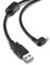 YQMAJIM Dash Cam Power Cable,(10Ft Mini USB)Pure Copper Thicker 90 Degree Mini USB Charger Cable for Garmin GPS, Mirror Camera Charging Adapter Cord with Magnetic Ring, Dashcam Replacement Power Cord