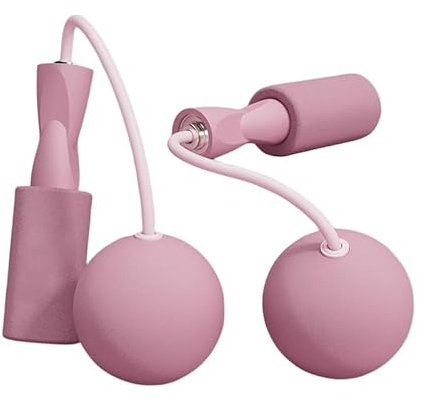 Mokernali Schnurloses Springseil, Kabelloses Springseil, Verstellbar, 180g, Rutschfest, Doppelkugellager, Gewichtsreduktion, Fitness-Formung, Rosa