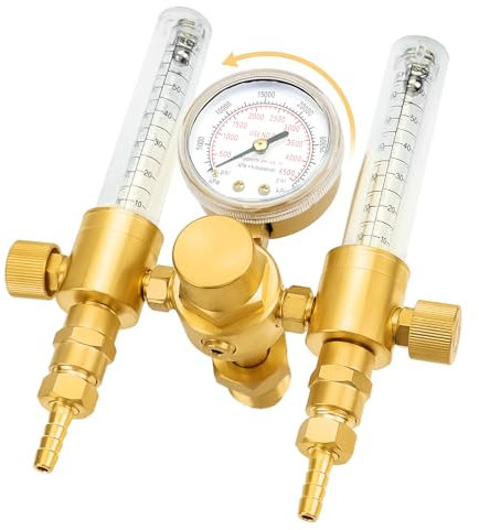 Zistel Dual Output Argon Regulator Flow Meter Mig Tig 2YR WARRANTY 0-60cfh Cga580 Inlet 5/8 Unf-18rh Outlet
