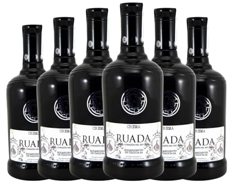 Crema de Licor Aguardientes de Galicia Ruada 70 cl (Caja de 6 Botellas de 70 cl)