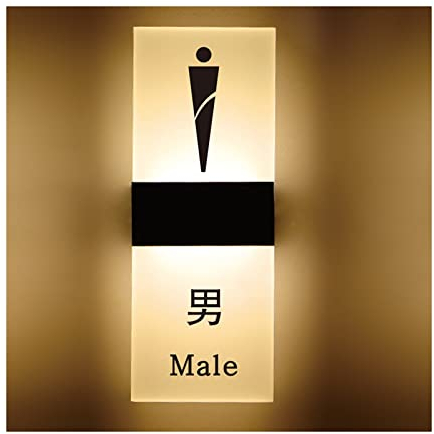 SnamicE Led-Toilettenschild, Toiletten-Waschraum-Badezimmer-Lounge-Display-Schild, männliches weibliches Junge-Mädchen-Toiletten-LED-Schild, Badezimmerschild-Dekoration (F) (B) (E)