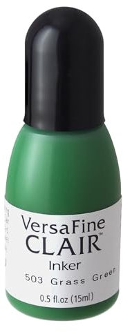 Tsukineko Tinta VERSAFINE CLAIR Color Verde Pasto recarga 15ml. Bote cánula, 15 ml