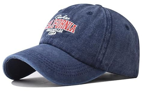 FVKTHNVS Dad Cap Unisex Herren Baseball Cap 5-Panel Design Baumwolle Cap California 1977 Stickerei (Baumwolle, Marineblau), navy, L