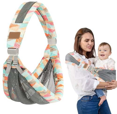 TNSLAND Babytrage Seitlich Mesh Atmungsaktiv, Hüftsitz Baby Tragegurt Baby, Kindertrage Seitlich, Babytragetuch Tragetuch Kleinkind Trage für Babys von 7 bis 36 Monaten, Kleinkinder bis 20KG