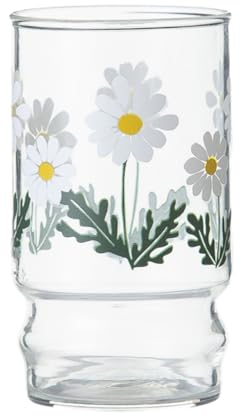 Alipis 1 Taza de Vidrio con Diseño de Margaritas Y Segura para Agua Cerveza Uso en Fiestas en Casa