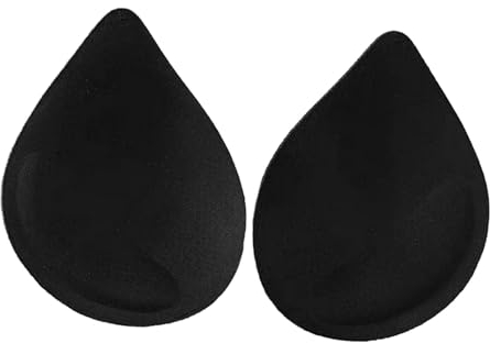 Amagogo 2 Pezzi Cuscinetti Reggiseno da Donna Inserti Spugna Rotonda, Inserti Imbottiti, Reggiseno Yoga, Costume da Bagno Coppe Morbide per il Petto Inserti, nero