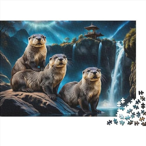 Otter 3D-Puzzles Für Erwachsene, Kunstpuzzle, 1000 Teile, Puzzle, 1000 Teile, Heimdekoration, Geeignet Für Kinder Ab 12 Jahren 1000pcs (75x50cm)