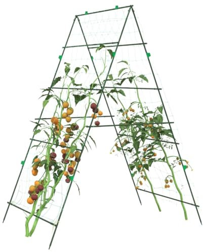 Homgoday Rankgitter für den Garten für Kletterpflanzen Rahmen 99 x 90 x 175,5 cm, aus Stahl, Dekoration für Möbel, für Innen- und Außenbereiche, für Wohnzimmer und Büro