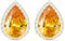 Linawe Gelbe Ohrringe Damen, Stecker Gold, Ohrhänger Jewelry, Schmuck Set Hypoallergene, Goldene Hochzeit Nickelfreie Modeschmuck Accessoires