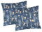 Renforcé Kissenbezug - 2er Set in 40x40cm - Rehe, Bäume, Waldtiere - Kopfkissen-Bezug, Kissenhülle, Dekokissenbezug 100% Baumwolle Kinder (KY-Rehe-Waldtiere-40x40)