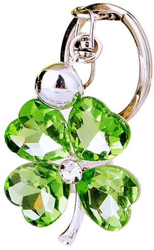 Porte-Clés Trèfle, Porte-Clés Trèfle à Quatre Feuilles, Porte-clés Lucky, Porte-Bonheur Feuille Verte Nature Pendentif En Porte-Bonheur, pour Porte-Monnaie