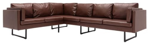 Kangmusi Ecksofa Kunstleder Braun, kangmusi287923
