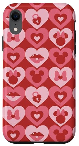 iPhone XR Disney Mickey and Minnie Mouse Valentine’s Day Heart Pattern Case