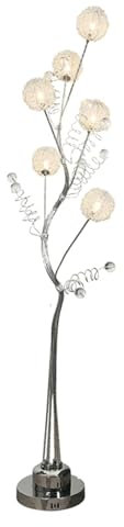 WxuuLTGJR Lampadaire Lampe sur Pied Boule à 6 lumières avec Interrupteur au Pied Lampadaire Vertical pour Arbre lumière Chaude LED Grand lampadaire