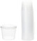 50 Pcs 1oz Small Pots with Lids, Small Plastic Sauce Pots with Lids, Plastic Tubs Sauce Condiment Containers for Salads Dips