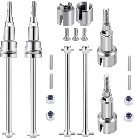 ZHRCFUN 4Pcs CVD Dogbone für HBX 1/18 18859/18858 | Steel CVD Dogbone, Front/Rear Set, HBX 1/18, 18859/18858/18868, 4Pcs