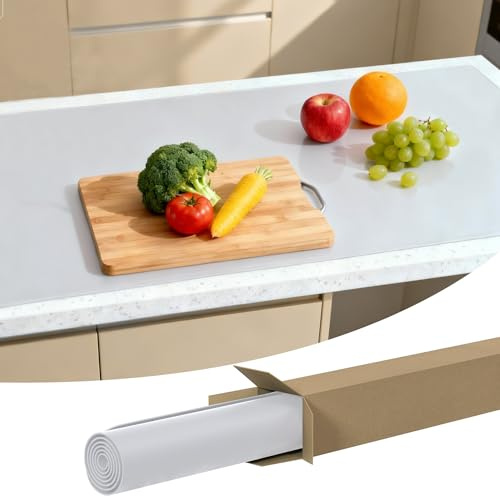 SOSMAR XXXL Extra Groß Silikonmatte 120 x 60 cm Arbeitsmatte, Hellgrau | Dicke 1,8mm, Hitzebeständig & Rutschfest Silikon Matte für Küche & Basteln, Malunterlage, Bastelunterlage, Werkbank Matte