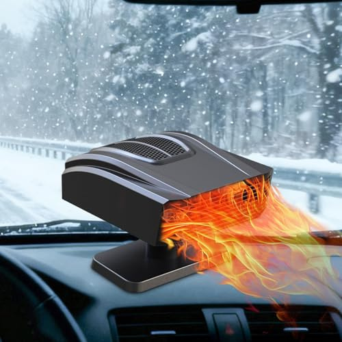 Autoheizung, 12 V, 150 W, tragbar, Heizung/Kühlfunktion, 2-in-1, schnelles Aufheizen, Enteisen und Entnebeln, Zigarettenanzünder-Stecker für alle Autos
