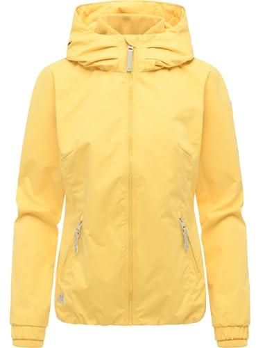 Ragwear Damen wasserdichte Übergangsjacke leichte Jacke kurz mit Kapuze Dizzie Intl XS-6XL