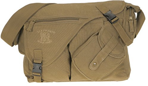 Elephant Canvas Tasche Schultertasche mit Polster-Laptopfach (38x28 cm) 11822 (NATURE)