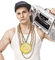 Panelize Hip Hop Rapper-Schmuck 90er Jahre Kette mit riesigem Amulett Prollschmuck Macho
