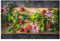 Glasbild Wandbild Glas Kunstdruck Blumen Himbeeren Minze 80 cm x 120 cm