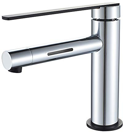 GRIFEMA G11002B Grifo Lavabo led, Cromo/Negro, 3/8 de pulgada
