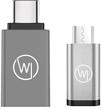 Wicked Chili Adaptateur USB C vers USB A (USB 3.2 Gen 1) USB + Adaptateur MicroUSB vers USB C Adaptateur OTG en Aluminium Lot de 2 adaptateurs pour Smartphones, tablettes et Laptop