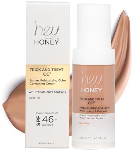 Hey Honey Trick and Treat CC² Feuchtigkeitscreme, LSF 46+, Deep Tan, Farbkorrigierend, 30 ml