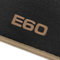 online-fussmatten OFM-Q300_E60-308 Passform Velours-Fußmatten mit Bestickung E60 und Rand in Beige