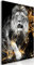 murando - Wandbilder XXL Löwe 60x90cm Vlies Leinwandbild 1 tlg Kunstdruck Wandbilder Wohnzimmer Leinwand Moderne Wanddekoration Design Wand Bild - Tier Abstrakt schwarz Porträt g-C-0310-b-a