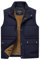 TACVASEN Gilets for Men Winter Quilted Fleece Gilet with Pockets Sleeveless Outdoor Warm Jacket Windproof Gillette Body warmer Navy Blue,L
