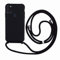 2ndSpring Handykette Schutzhülle kompatibel mit Samsung Galaxy A21S Handyhülle mit Band,Halsband Lanyard Silikonhülle,Soft Silikon Schwarz