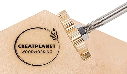 CREATPLANET Holz Leder Kuchen Brandeisen 3cm Brandeisen Stempel Benutzerdefiniertes Logo BBQ Heizstempel Mit Messingkopf Und Holzgriff Für Backen Und Handgefertigtes Design - Weidenring