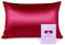 OLESILK Seide Kissenbezug Kissenhülle Haar- und Hautpflege mit Reißverschluss 16 Momme 1 Stück Weinrot 40x80cm