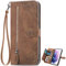 BAILI Handyhülle für LG Velvet 5G Hülle, Reißverschluss Tasche Flip Handytasche für LG Velvet 5G Case