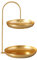 2-stöckiges Obsttablett, Doppelstöckige Platte, Schön Wasserdicht für Partys (Gold)