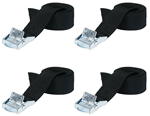 Zurrgurte, 3M Heavy Duty Spanngurte, 4 Pack verstellbare Frachtgurte Ratschengurte, Gurt mit Schnalle, Zurrgurte geeignet für Motorrad, Fahrrad, Fracht, LKW, Anhänger, Gepäck