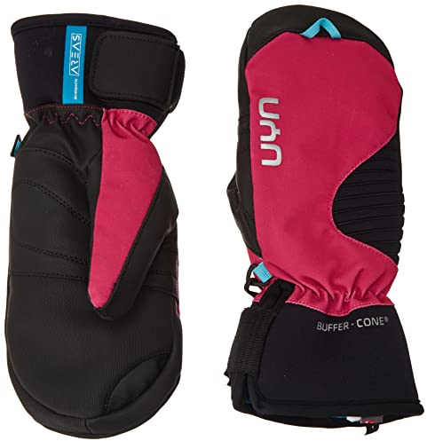 UYN Unisex YETI Mittens Gloves, Rosa/schwarzes Millefeuille, XS