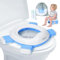 Orzbow Pot de Voyage Enfant Pliable,Pot Bebe Toilette avec 40 Pièces Sacs Jetables,Portable Siege Toilette Enfant avec Sac de Rangement,Reducteur Toilette Enfant à Emporter Partout (Bleu)