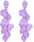 EVER FAITH Orecchini a petalo lunghi per donne ragazze, Acrilico Viola lavanda Rose Petalo di fiori a penzoloni Gioielli per le vacanze estive
