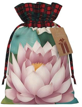 Lotusblume Namaste modische einzigartige wiederverwendbare Kordelzug-Geschenktasche für Feiertage und besondere Anlässe