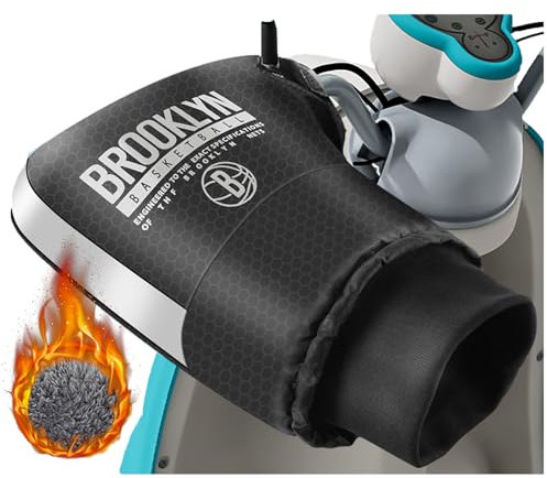 GizellMG Manicotto Scooter Universale Guanti Moto Inverno Guanti di Protezione Manubrio con Striscia riflettente per Guidare nella Notte Bloccare Vento Freddo Copertura Nero - 24 cm