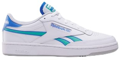 Reebok Unisex Club C Revenge Sneaker,White Kineticblue Unlshedgreen,42 EU