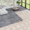 Oxdigi Revêtement de sol en PVC effet bois pour salon, cuisine, balcon, caravane, rangement - Vinyle imperméable, gris foncé