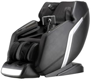 NRG Wellness Massagesessel Ultima mit Wärmefunktion - 3D Elektrischer Massagestuhl Shiatsu - 12 Automatische Programme - Shiatsu, Kneten, Clapping - Damen und Herren Massagestuhl - Schwarz