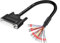 Harrisen 1 Stück DB25-Buchse lötfreier Adapter mit 1.5M 26AWG Ersatzkabel,Kunststoffgehäuse RS232 D-SUB Seriell auf 25-poligen Port-Terminal-Stecker Adapter Breakout Board