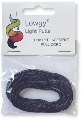 1.5m Replacement Light Pull Cord - 2mm Coloured Cord for Bathroom Light Switches (Navy Blue)