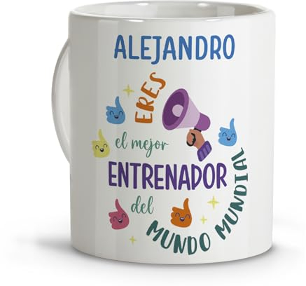 LolaPix Regalos baloncesto. Taza personalizada. Tazas originales para regalar. Regalo entrenador. Regalo entrenadora. Taza cerámica 330 ml.